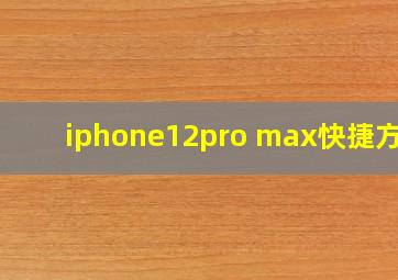 iphone12pro max快捷方式